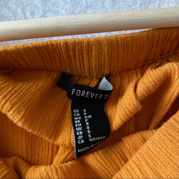 Orange Gold Off Shoulder Crop Top - Picture 5 of 7